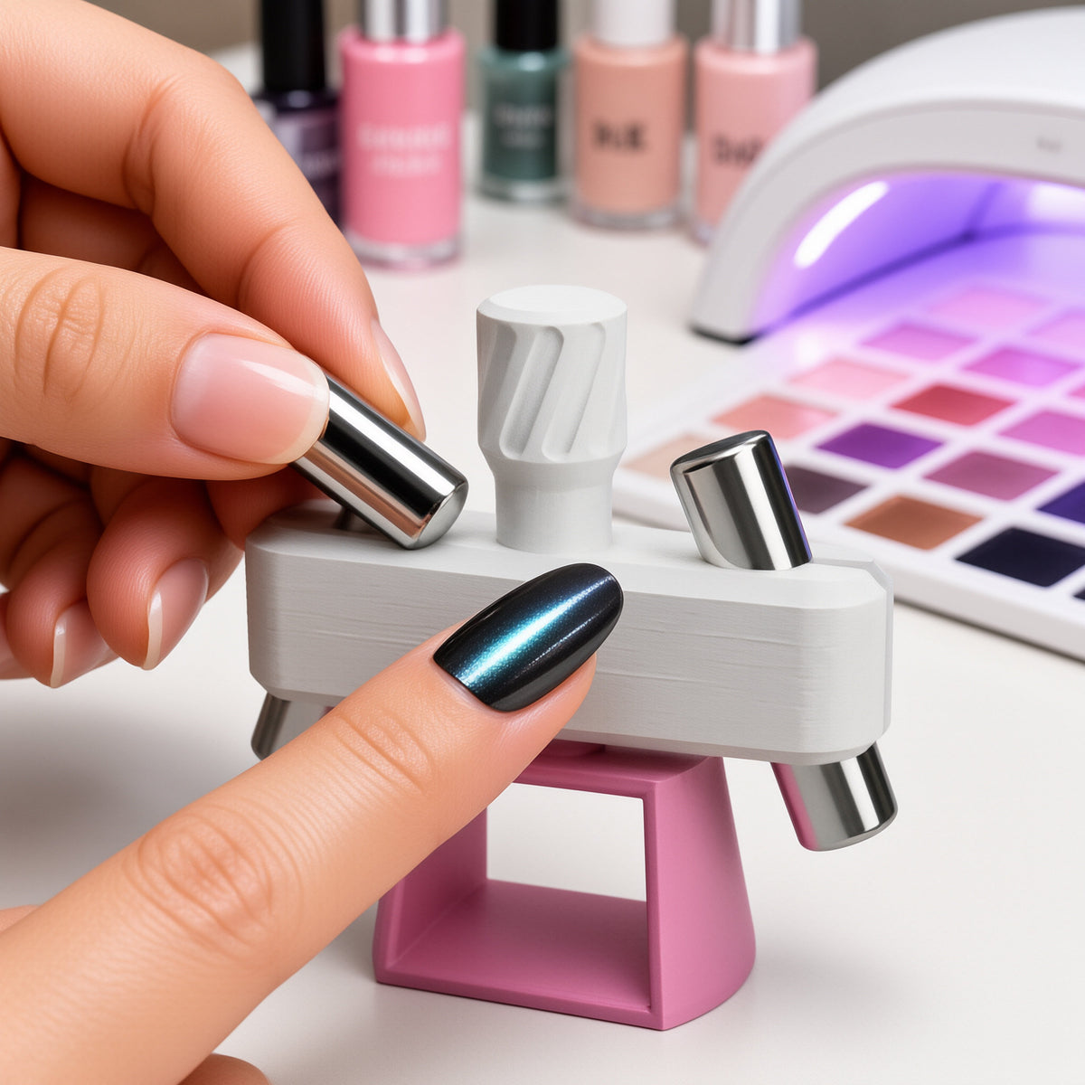 Rotating Magnetic Nail Art Tool Holder