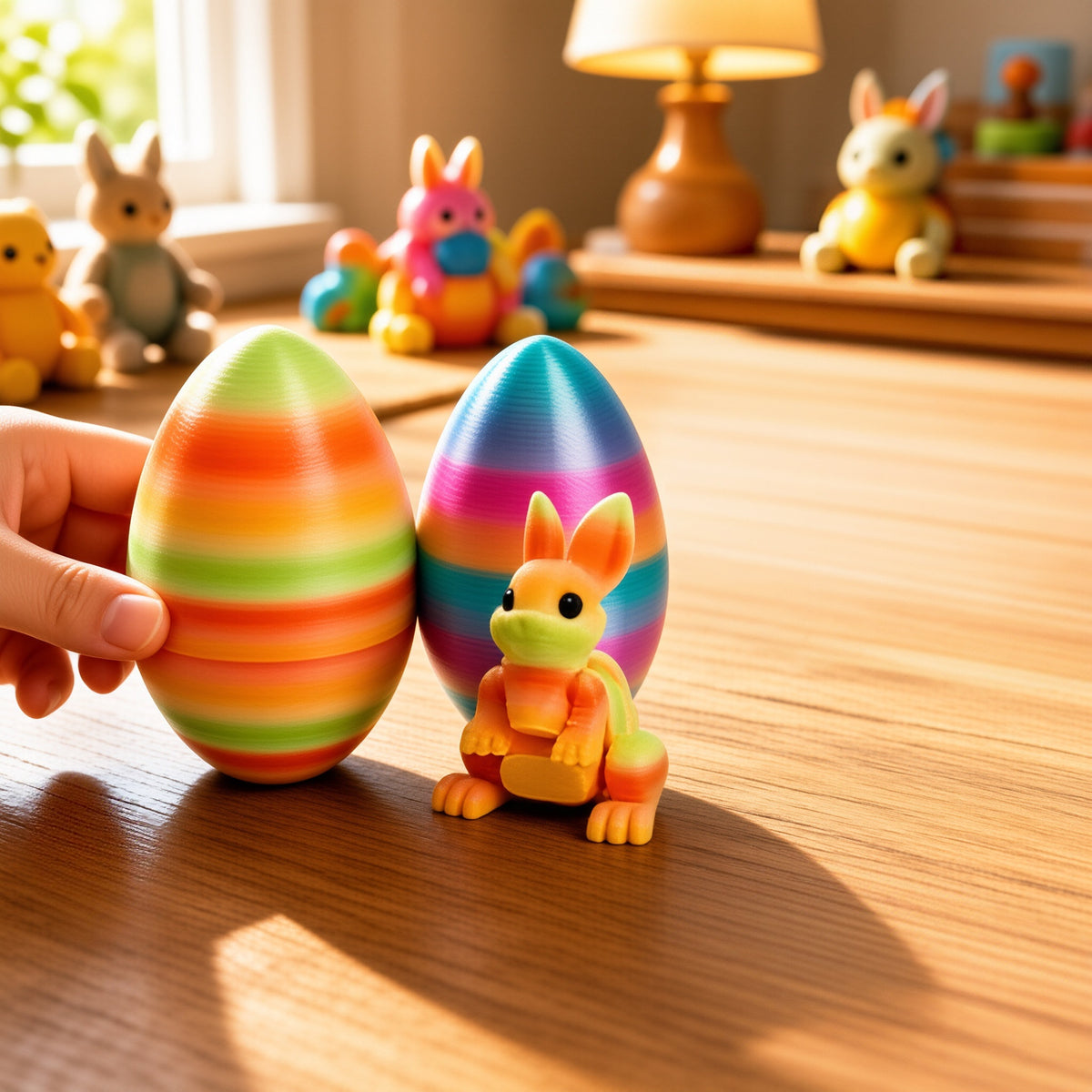 3D Printed Bunny Egg Set