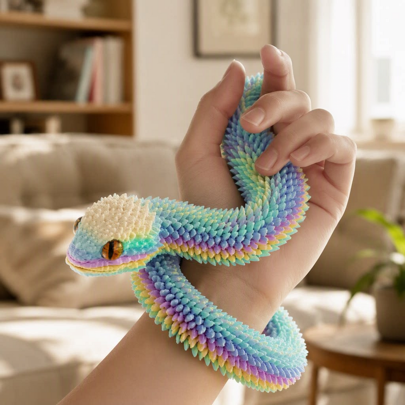 Articulated Viper Snake Figure